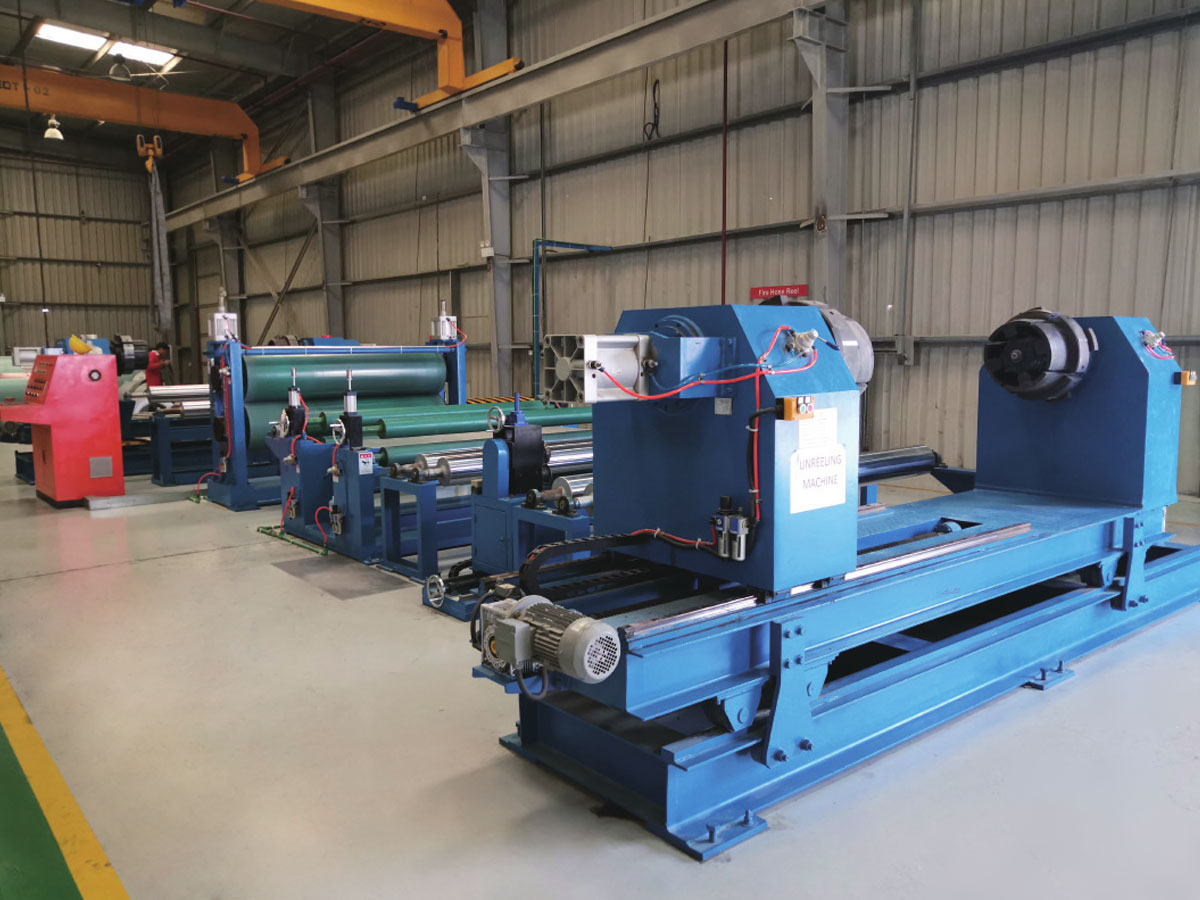 Linha de produção de relaminagem de bobinas