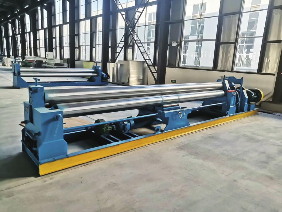 Máquina niveladora de três rolos